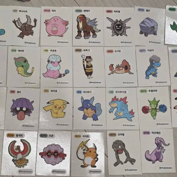 [BUNJANG] Pokemon Bread Stickers (Includes Rare, Japan, Winter Limited Edition) / 포켓몬띠부씰/희귀포함(일본,겨울한정판등)
