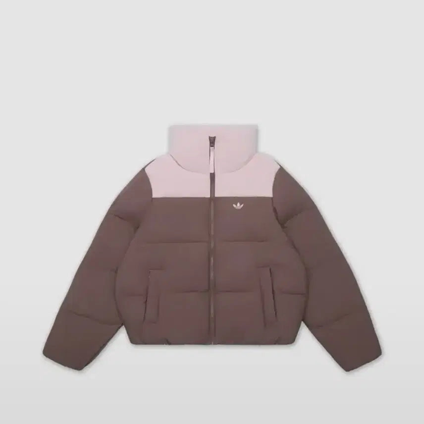 [BUNJANG] Adidas Short Down Puffer Jacket Trace Brown Pink / 아디다스 숏 다운 퍼프 트레이스 브라운핑크 핑크브라운  KV2690