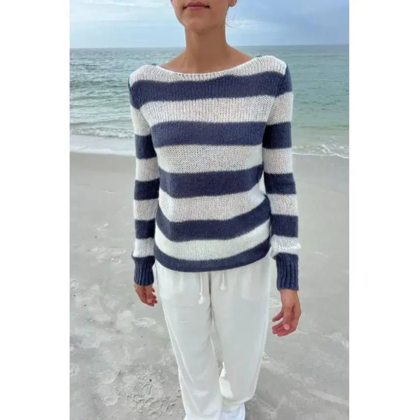 [BUNJANG] Brandy Melville Colette Stripe Sweater / 브랜디멜빌 콜레트 스트라이프 스웨터 여성