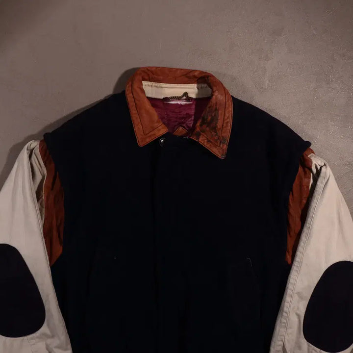 [BUNJANG] Champion Wool Leather Varsity Jacket / 90s 챔피온 울 레더 바시티 자켓 C510