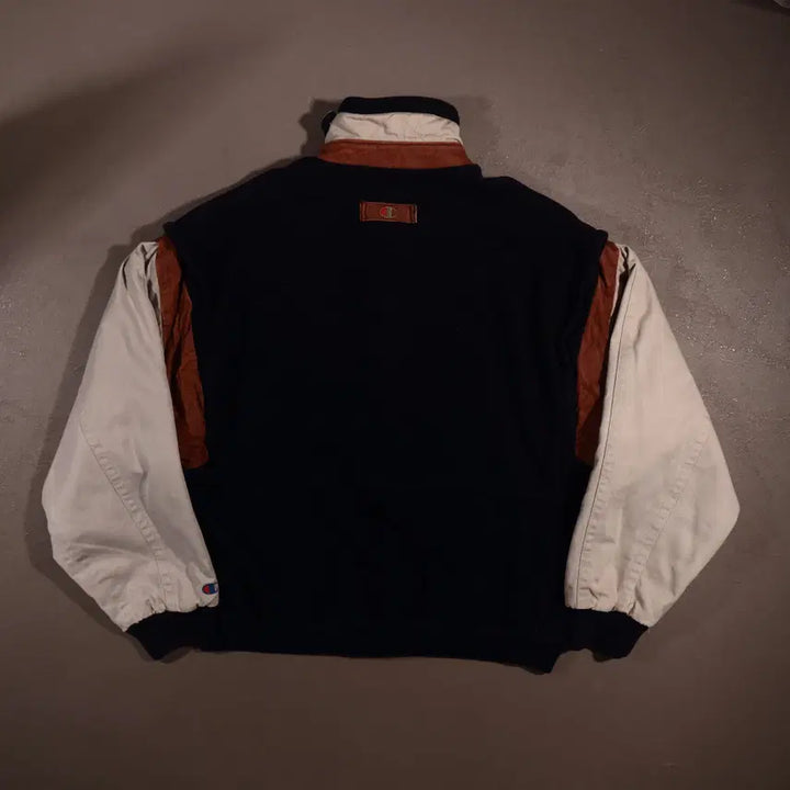 [BUNJANG] Champion Wool Leather Varsity Jacket / 90s 챔피온 울 레더 바시티 자켓 C510