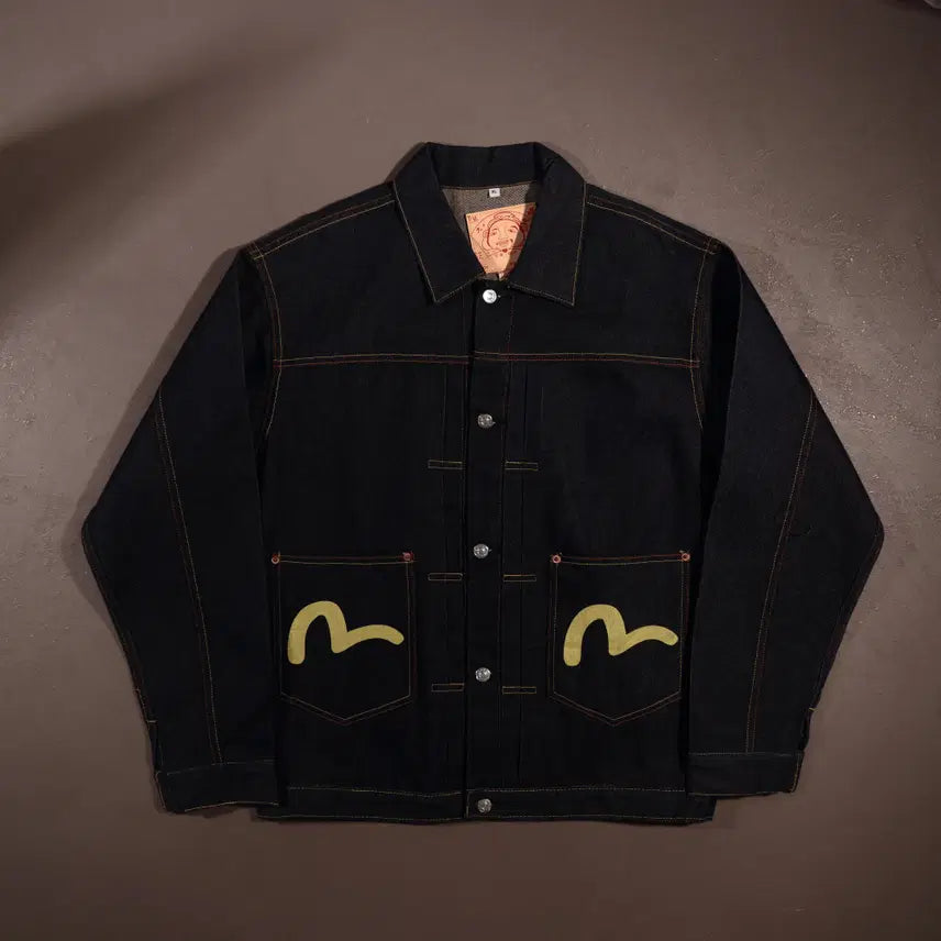 [BUNJANG] EVISU C511 Selvedge Denim Work Jacket / 에비수 셀비지 데님 워크자켓 C511