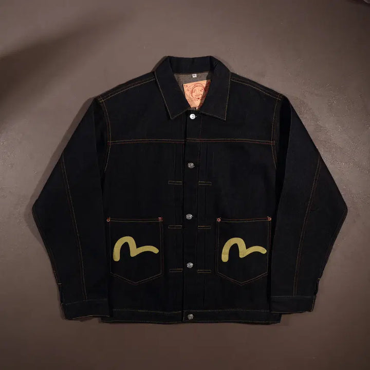[BUNJANG] EVISU C511 Selvedge Denim Work Jacket / 에비수 셀비지 데님 워크자켓 C511
