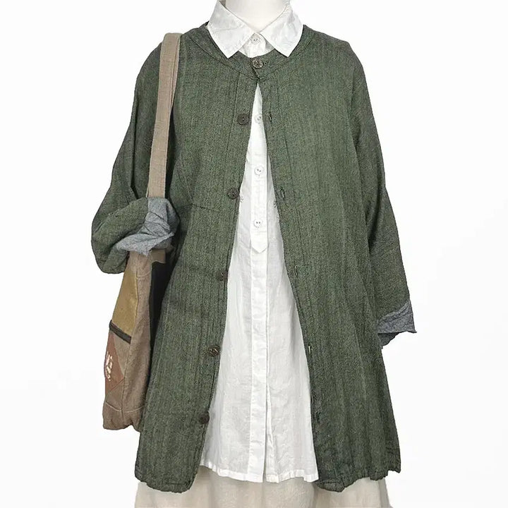 [SOLD OUT] 일본빈티지 에스닉패턴꽃자수 A라인셔츠남방 아이보리 모리걸하구미룩갸루y2k