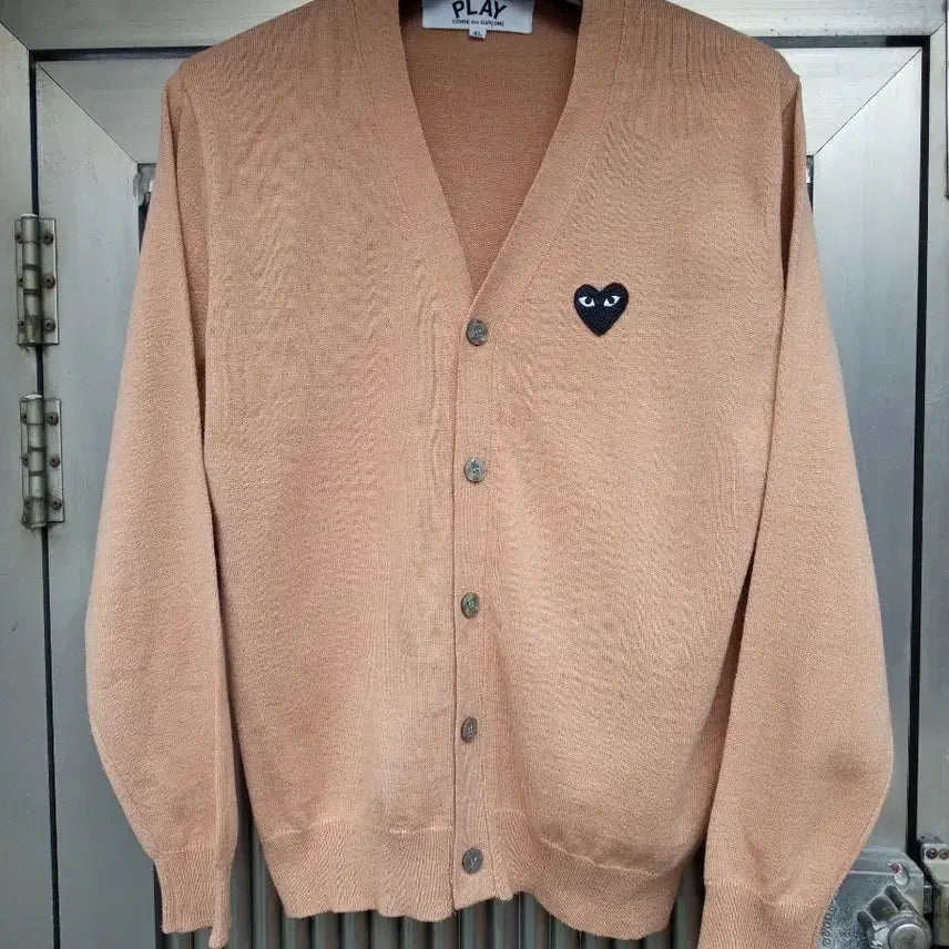 [BUNJANG] Comme des Garçons Play Black Heart Logo Wool Cardigan XL / 정품 꼼데가르송 블랙와펜 가디건 XL 상태양호