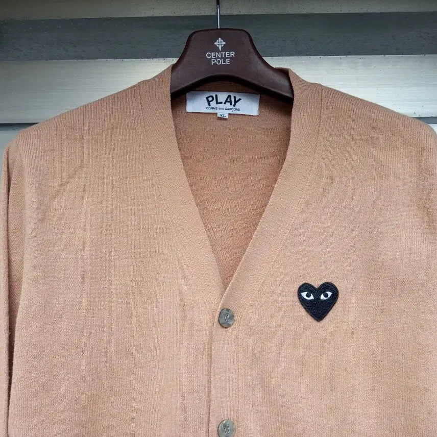 [BUNJANG] Comme des Garçons Play Black Heart Logo Wool Cardigan XL / 정품 꼼데가르송 블랙와펜 가디건 XL 상태양호