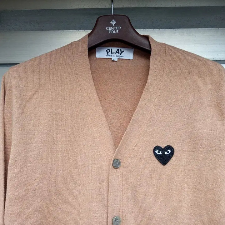 [BUNJANG] Comme des Garçons Play Black Heart Logo Wool Cardigan XL / 정품 꼼데가르송 블랙와펜 가디건 XL 상태양호