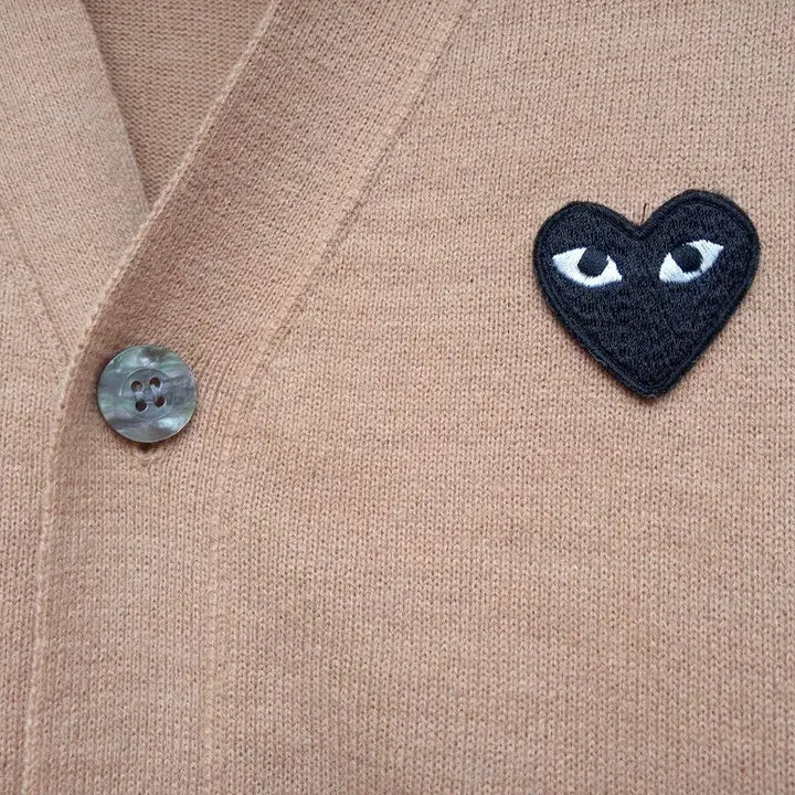 [BUNJANG] Comme des Garçons Play Black Heart Logo Wool Cardigan XL / 정품 꼼데가르송 블랙와펜 가디건 XL 상태양호