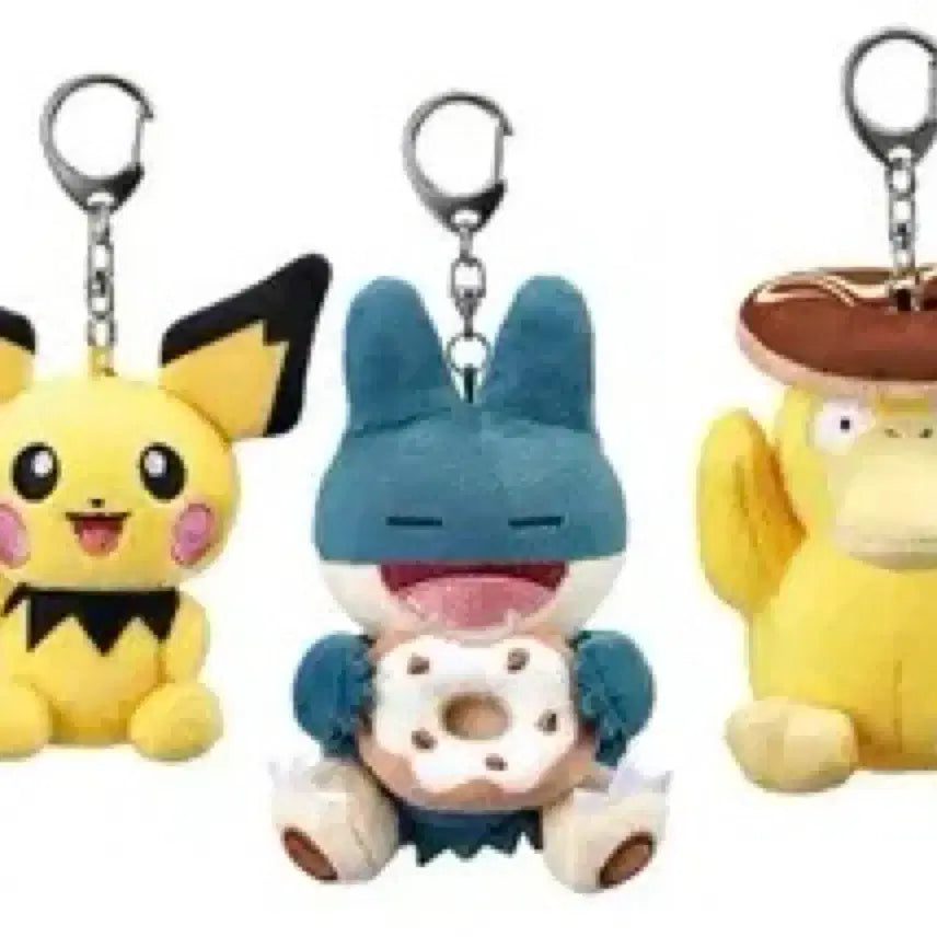 [BUNJANG] Krispy Kreme Pokemon Keyring Plush Bundle Set / (판매) 크리스피크림도넛 포켓몬 키링 인형 판매해요