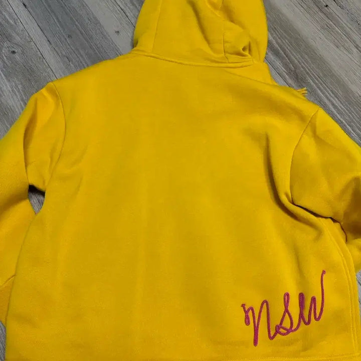 [BUNJANG] Nike Yellow Crop Hoodie / 나이키 옐로우 크롭 후드티