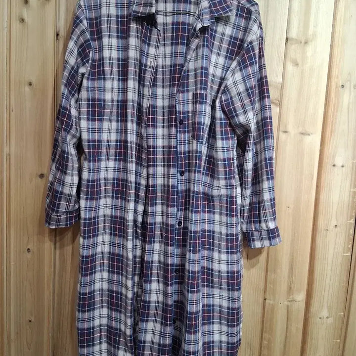 [BUNJANG] Muzak Check Long Shirt Dress / 무자크 체크 롱 셔츠 원피스(프리)