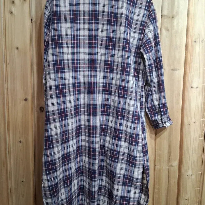 [BUNJANG] Muzak Check Long Shirt Dress / 무자크 체크 롱 셔츠 원피스(프리)