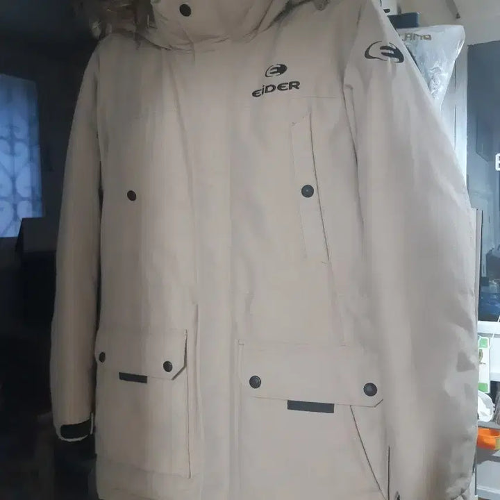 [BUNJANG] Eider Duck Down Safari Casual Jacket Beige S / 아이더 패딩 덕다운 판매 사파리 캐주얼 자켓 베이지s 아웃도어 여성 공용