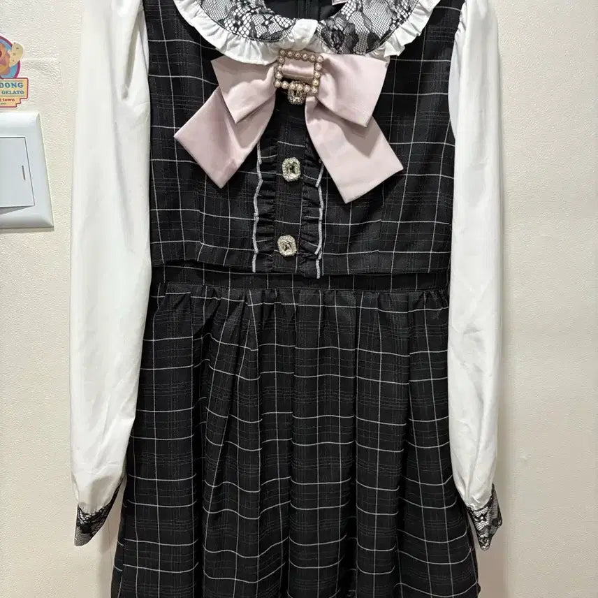 [BUNJANG] Ank Rouge Checkered Dress / 앙크루즈 체크 원피스 리즈리사디마럽시허니트라바스도쿄버블즈미셸마카롱
