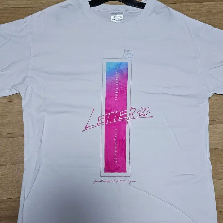 [BUNJANG] Shirakami Fubuki Letter Printed T-shirt / 시라카미 후부키 LETTER 티