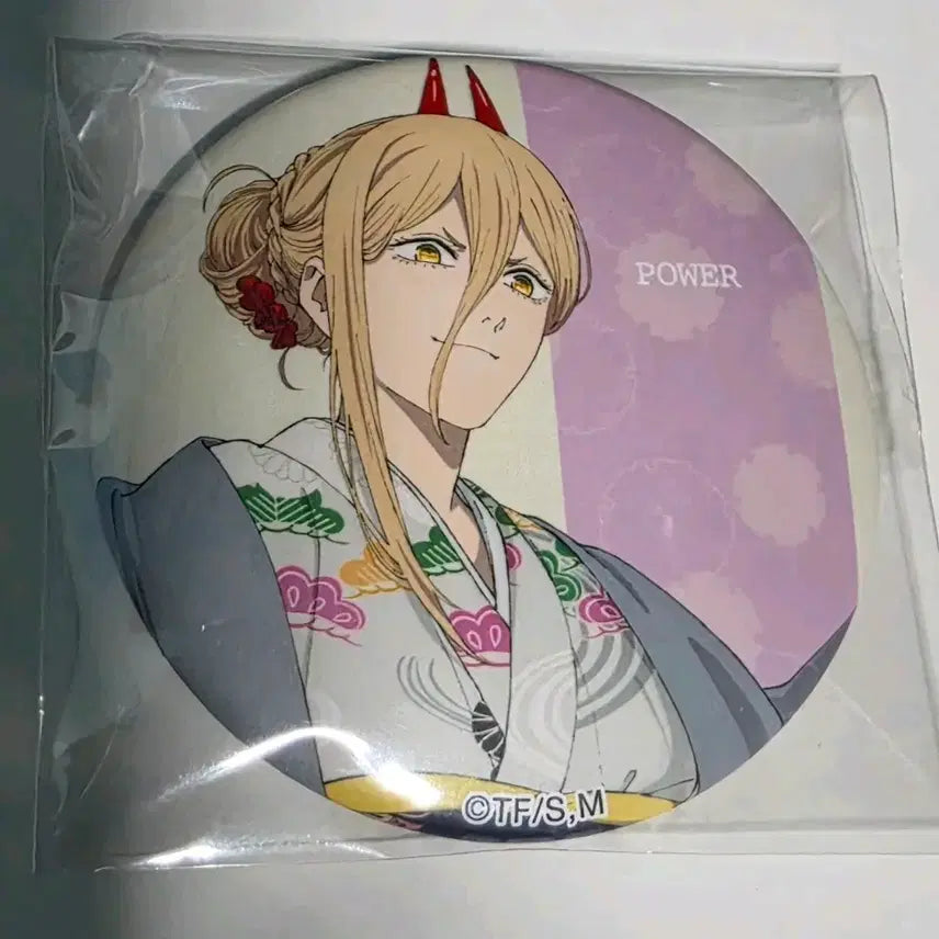 [BUNJANG] Chainsaw Man Power Kimono Can Badge / 체인소맨 기모노 캔뱃지 - 파워