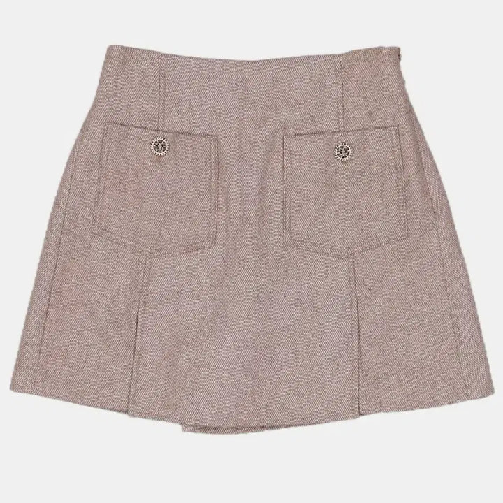 [BUNJANG] LINE Beige Herringbone Skirt Pants Size 55 / 택포함 새상품) line라인 치마바지55