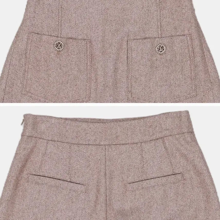 [BUNJANG] LINE Beige Herringbone Skirt Pants Size 55 / 택포함 새상품) line라인 치마바지55