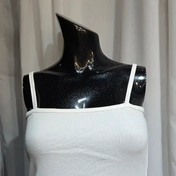 [BUNJANG] White Layered Spaghetti Strap Mini Dress / 화이트 레이어드 끈나시 원피스