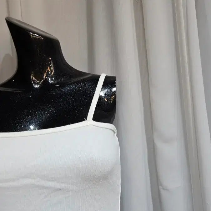 [BUNJANG] White Layered Spaghetti Strap Mini Dress / 화이트 레이어드 끈나시 원피스
