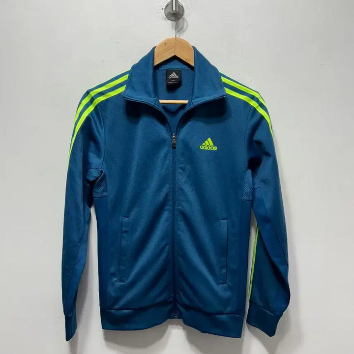 [BUNJANG] Adidas Tri-Stripe Jersey Blue/Lime (S) / 아디다스 삼선 져지 블루/라임 S