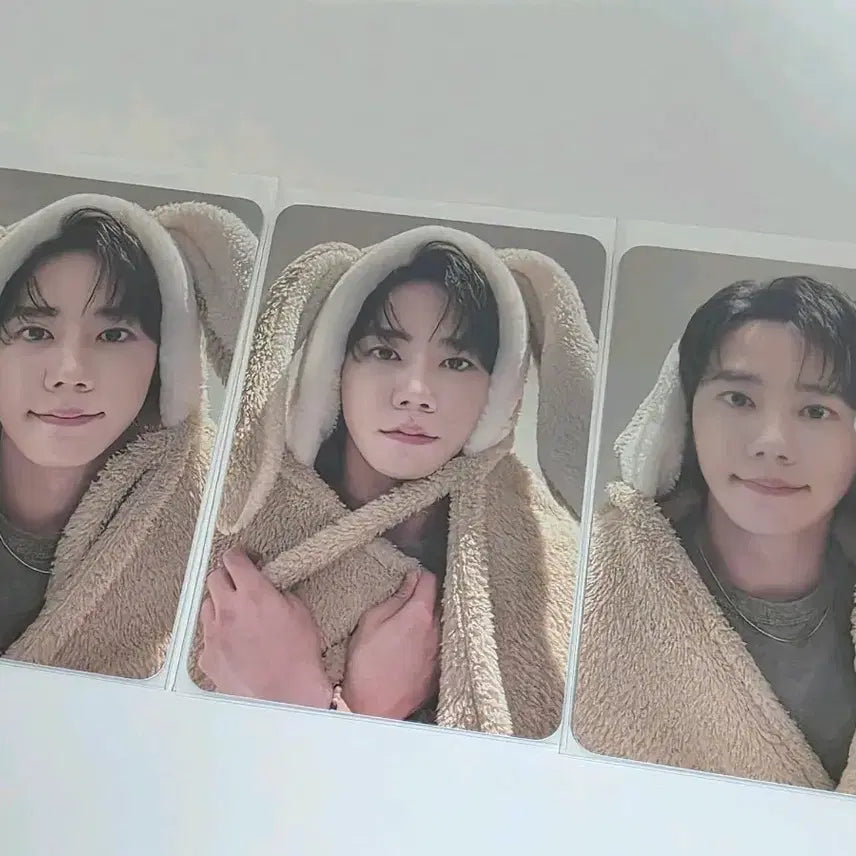 [BUNJANG] Lee Jun Young Rabbit Blanket Photocard Bundle Set / 이준영 토끼 담요 포카 3장 일괄