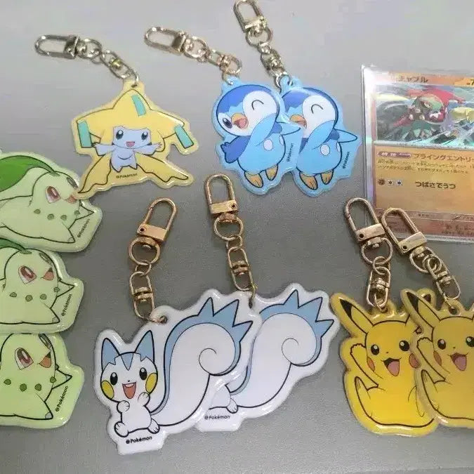 [BUNJANG] Pokemon Character Keyring Bundle Set / 일괄)포켓몬스터 캐릭터 키링 + 카드