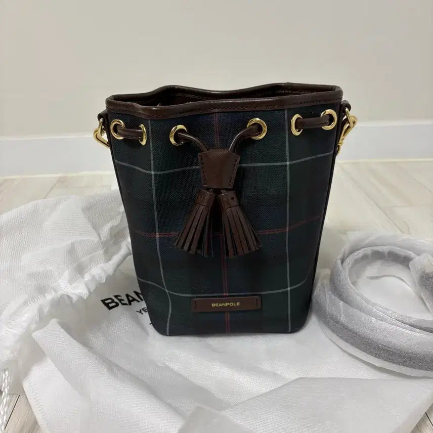 [BUNJANG] Beanpole Core Check Bag / 빈폴 코어 체크백(그린 색상)
