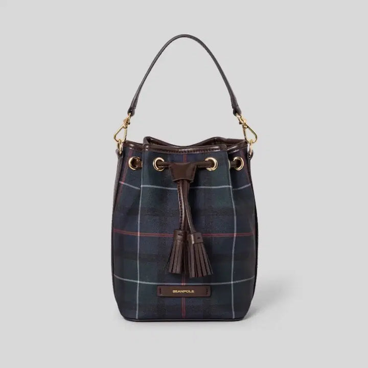 [BUNJANG] Beanpole Core Check Bag / 빈폴 코어 체크백(그린 색상)