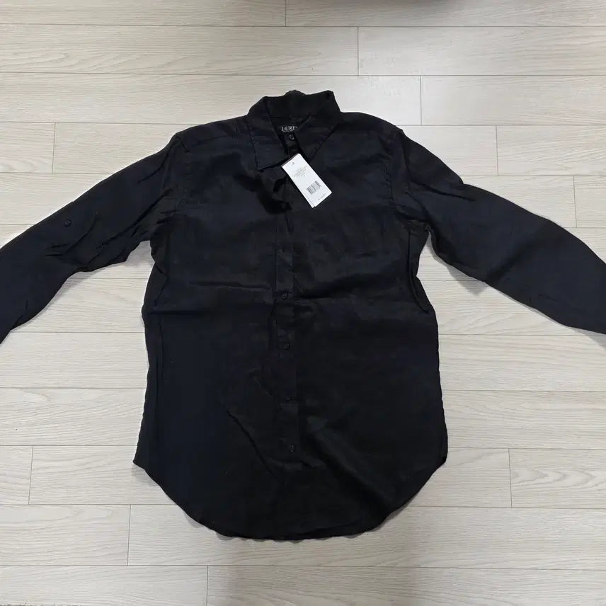 [BUNJANG] Polo Linen Shirt - Black / 미사용) 여성 폴로 린넨 셔츠 남방  블랙  싸게 팝니다