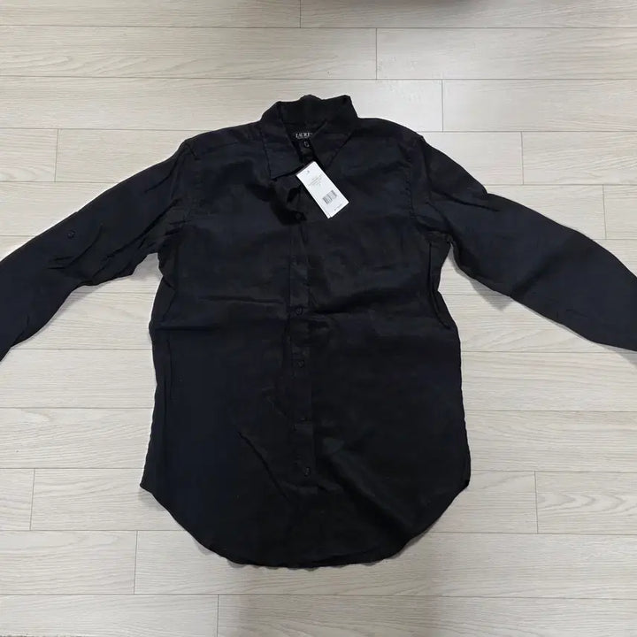 [BUNJANG] Polo Linen Shirt - Black / 미사용) 여성 폴로 린넨 셔츠 남방  블랙  싸게 팝니다