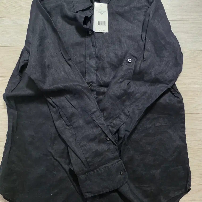 [BUNJANG] Polo Linen Shirt - Black / 미사용) 여성 폴로 린넨 셔츠 남방  블랙  싸게 팝니다