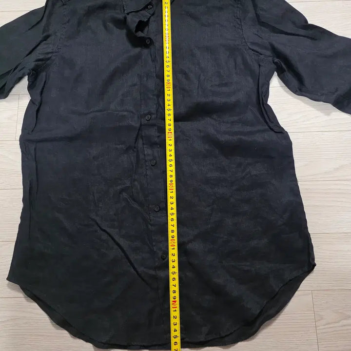 [BUNJANG] Polo Linen Shirt - Black / 미사용) 여성 폴로 린넨 셔츠 남방  블랙  싸게 팝니다