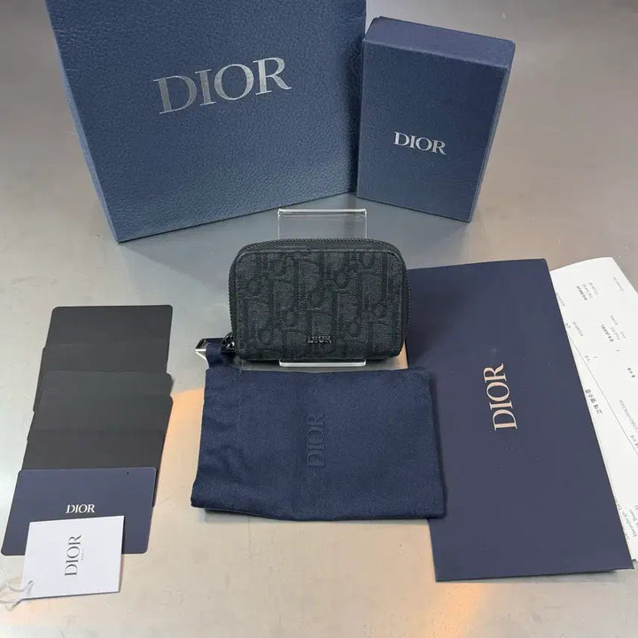 [SOLD OUT] 디올 오블리크 자카드 코인 카드지갑 (블랙)