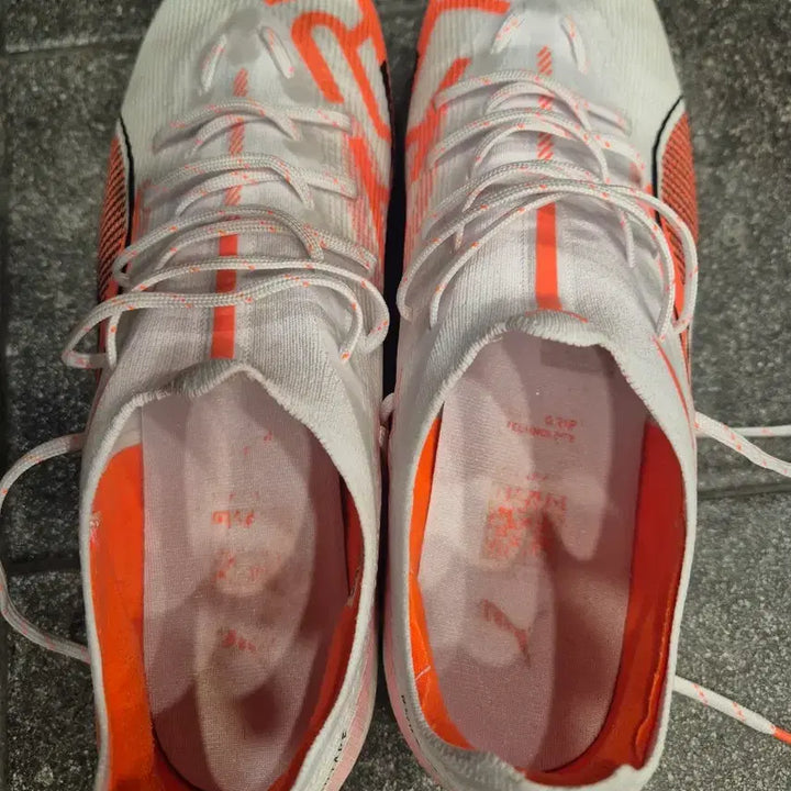 [BUNJANG] Puma Ultra Soccer Cleats (White/Orange) - 275 / 푸마 축구화 울트라 275