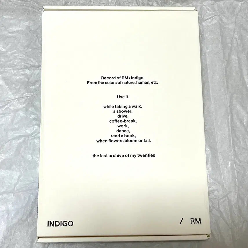 [BUNJANG] BTS RM Indigo Album with POB / (포카O)방탄 알엠 RM Indigo 앨범
