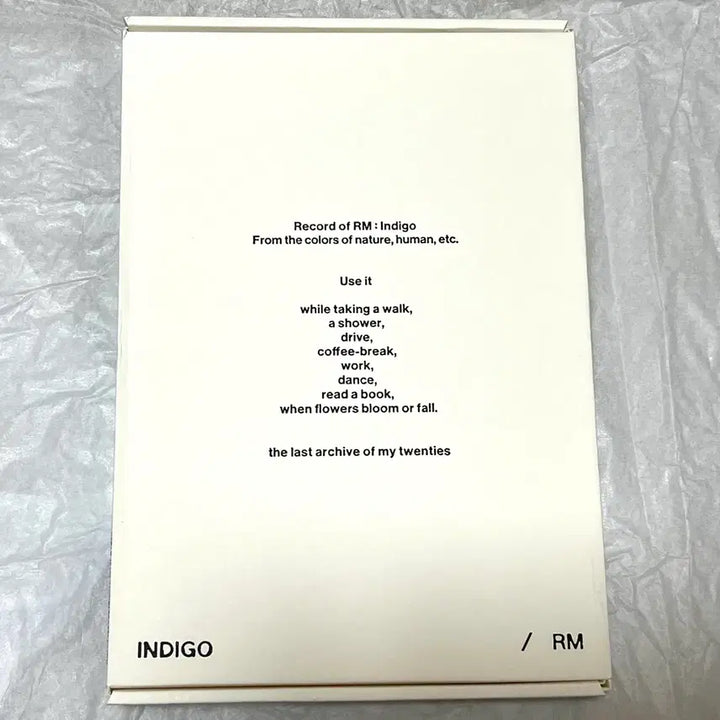 [BUNJANG] BTS RM Indigo Album with POB / (포카O)방탄 알엠 RM Indigo 앨범