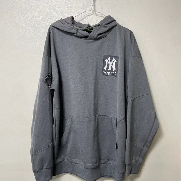 [BUNJANG] Vintage MLB New York Yankees Hoodie Grey / 빈티지구 MLB 뉴욕 양키스 후드티 그레이