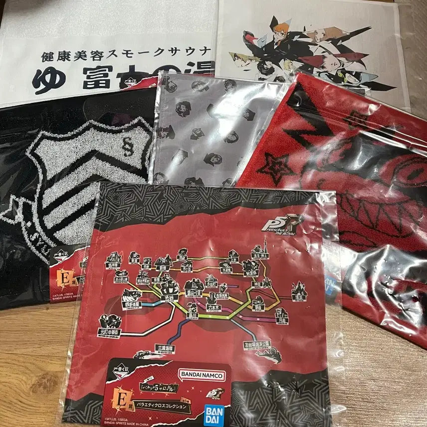 [BUNJANG] Persona 5 Ichiban Kuji E Prize Towel Bundle Set / 페르소나5 제일복권 E상 타올 6개 일괄판매