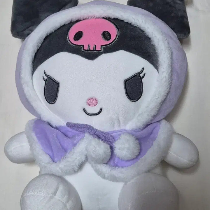 [BUNJANG] Kuromi Purple Cape Hooded Plush Doll / 쿠로미 인형 퍼플 망토 후드 봉제인형(새상품)