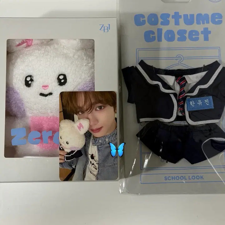 [BUNJANG] ZEROBASEONE Han Yu Jin Zerony Uniform Doll Photocard / 제로베이스원 유니니 한유진 제로니 인형 포카 교복