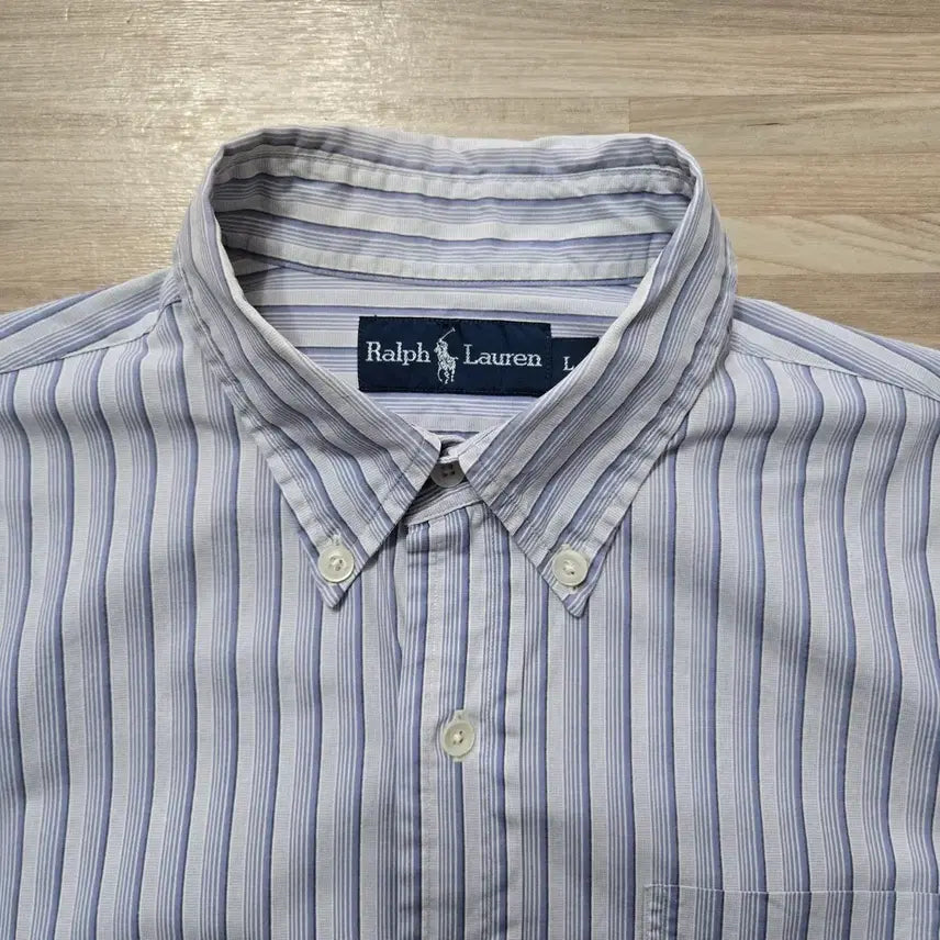 [BUNJANG] Ralph Lauren Blue Stripe Shirt / 100) 랄프로렌 스트라이프 셔츠 블루