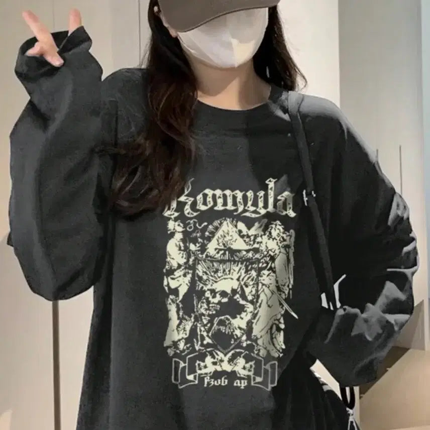 [BUNJANG] Vintage Printed Long Sleeve T-Shirt / [새제품/남녀공용] 빈티지 프린팅 롱슬리브 티셔츠