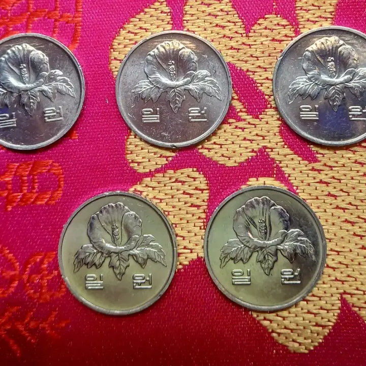 [BUNJANG] 1997 1 Won Coin Bundle (5 pieces) / 1997년 1원 동전  5개 일괄