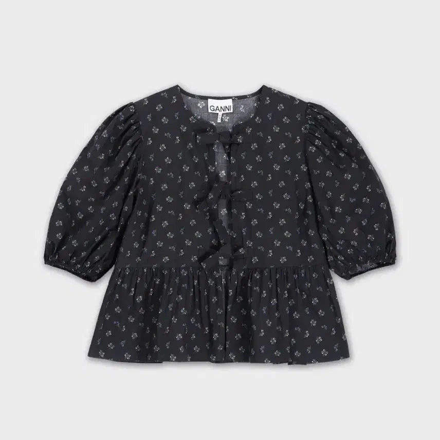 [BUNJANG] Ganni Yoon Eun-hye Ribbon Blouse / 가니 ganni 리본 블라우스 윤은혜 블라우스