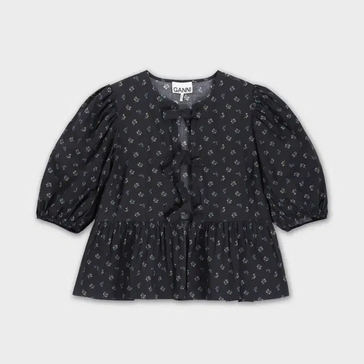 [BUNJANG] Ganni Yoon Eun-hye Ribbon Blouse / 가니 ganni 리본 블라우스 윤은혜 블라우스