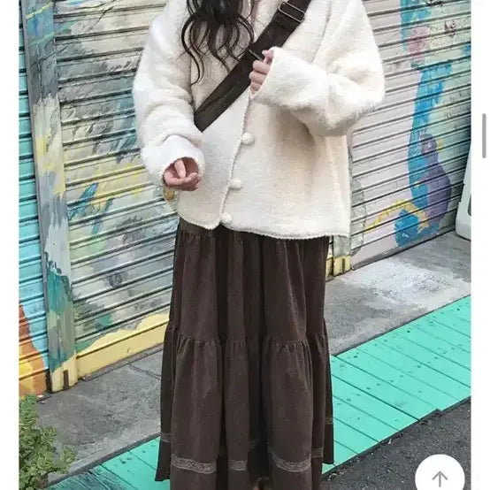 [BUNJANG] Mini Foe Dave Cardigan &amp; Tofu Lace Skirt Set / (상하의 일괄 판매) 미니포에 데이브 가디건 + 토푸 레이스 스커트