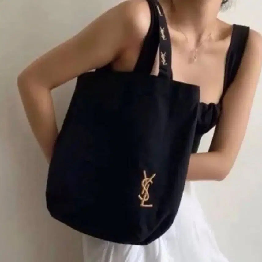 [BUNJANG] Saint Laurent Canvas Eco Bag Pink Lining / 입생로랑 캔버스 에코백 핑크안감 새제품