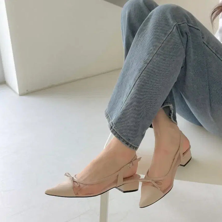 [SOLD OUT] 박스채새상품) 시스루슬링백250 메쉬슬링백 망사슬링백 구두250