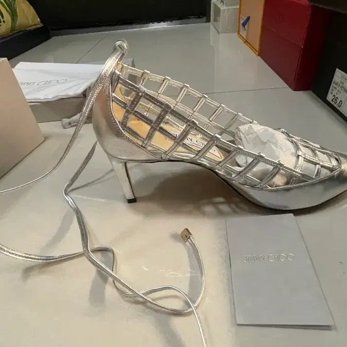 [BUNJANG] Jimmy Choo Soraya 65 MNA Silver Heel Shoes / 지미추 구두 신자마자 이쁘다 듣는